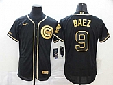Cubs 9 Javier Baez Black Gold Nike Flexbase Jersey,baseball caps,new era cap wholesale,wholesale hats